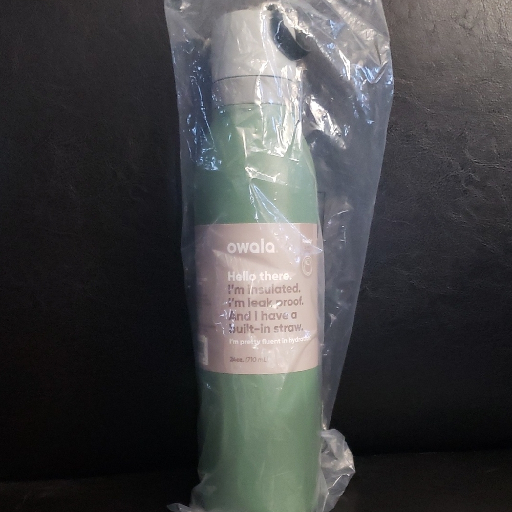 Owala Green Insulated Water Bottle with Straw NWT